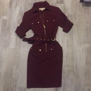 GORGEOUS MICHAEL KORS MAROON DRESS